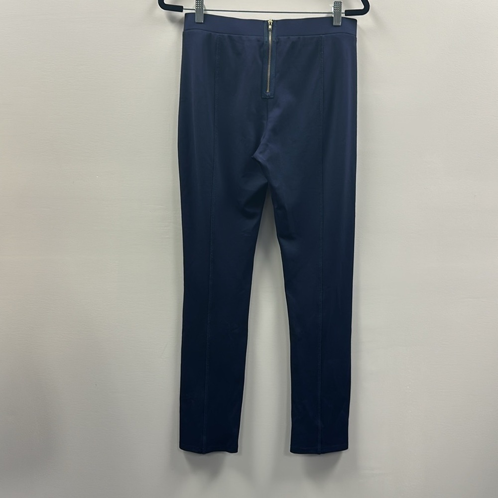 Jude Connally Navy Back Zip Ankle Pant Size Small Preppy Classic Resortwear Chic